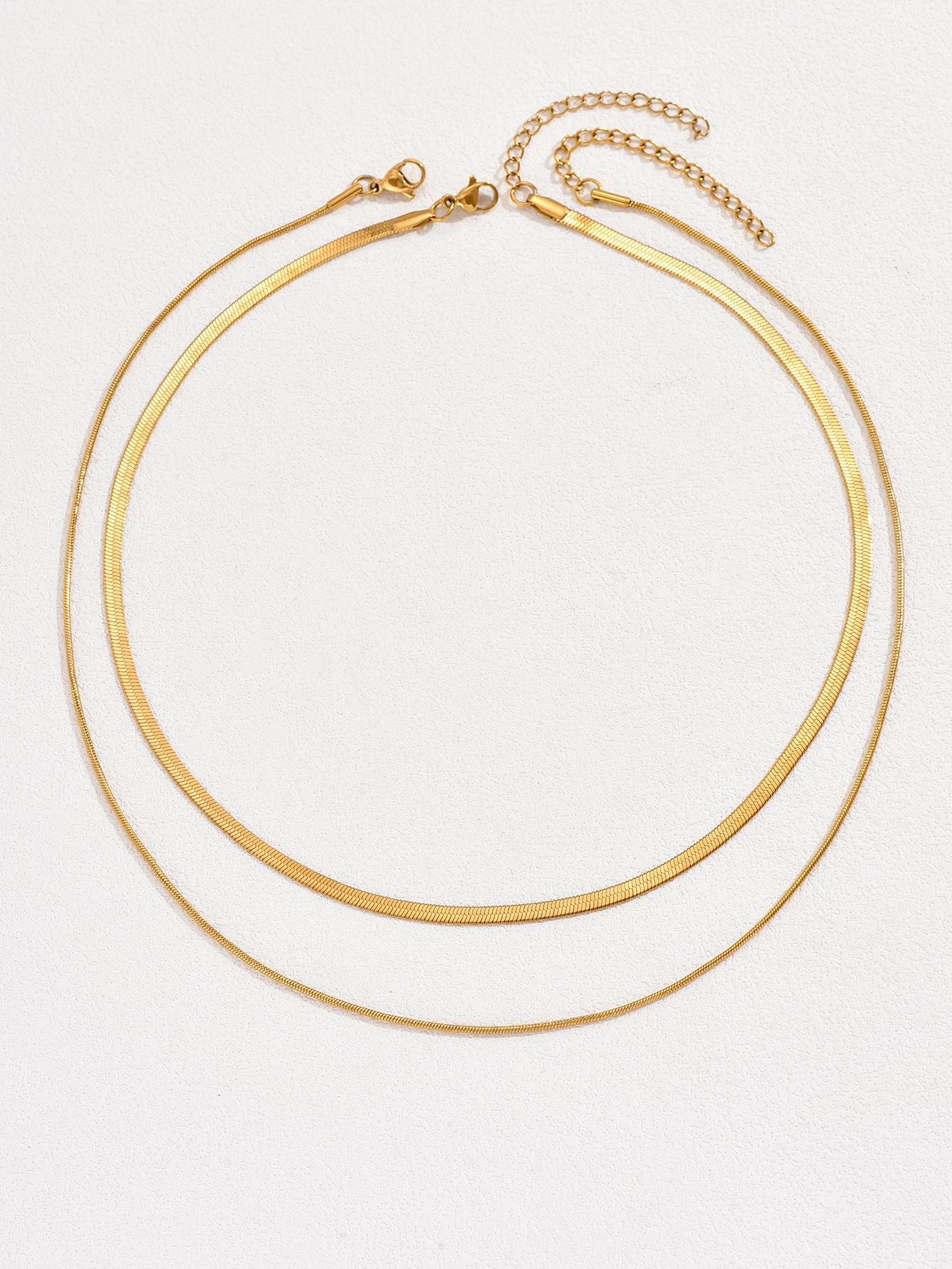 2Pcs/Set Minimalist Chain Necklace