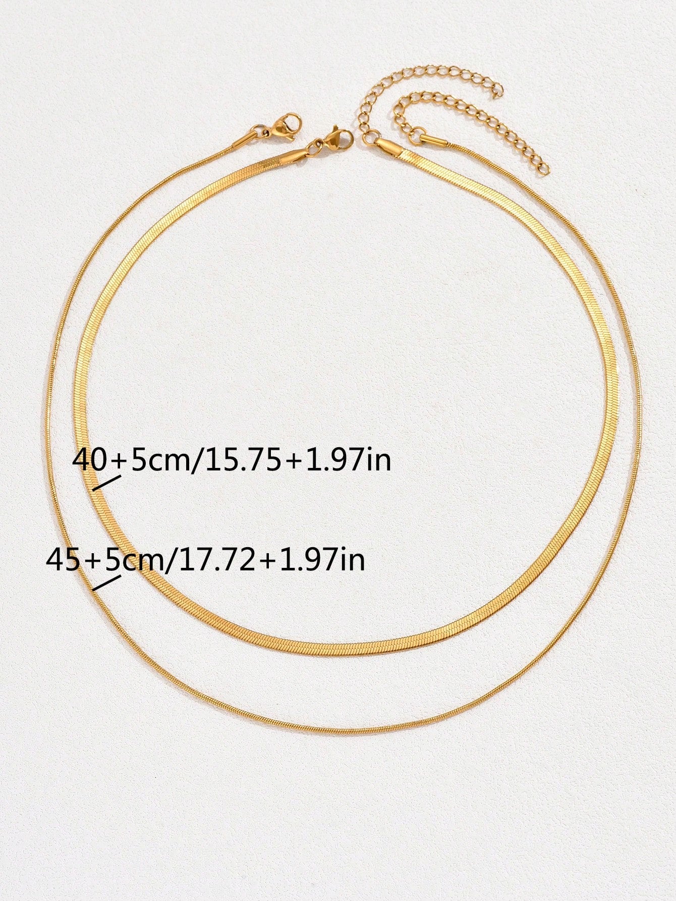 2Pcs/Set Minimalist Chain Necklace